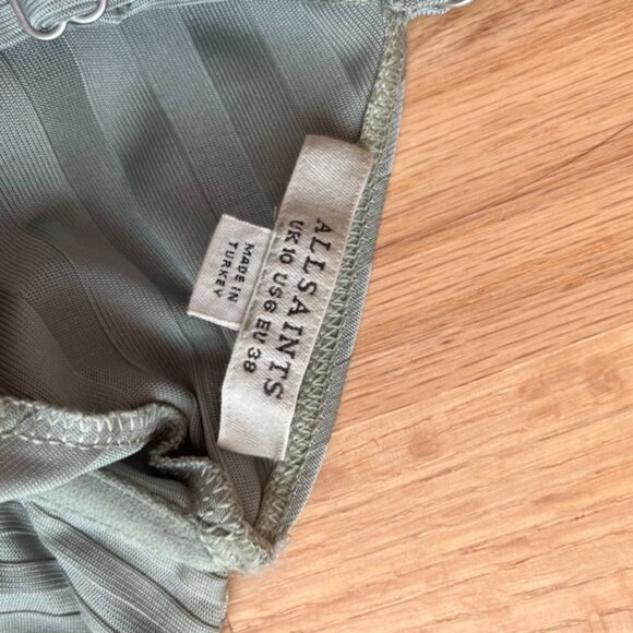 ALLSAINTS green rib bodysuit - Picture 4 of 4